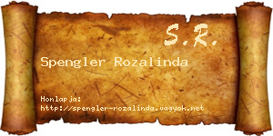 Spengler Rozalinda névjegykártya